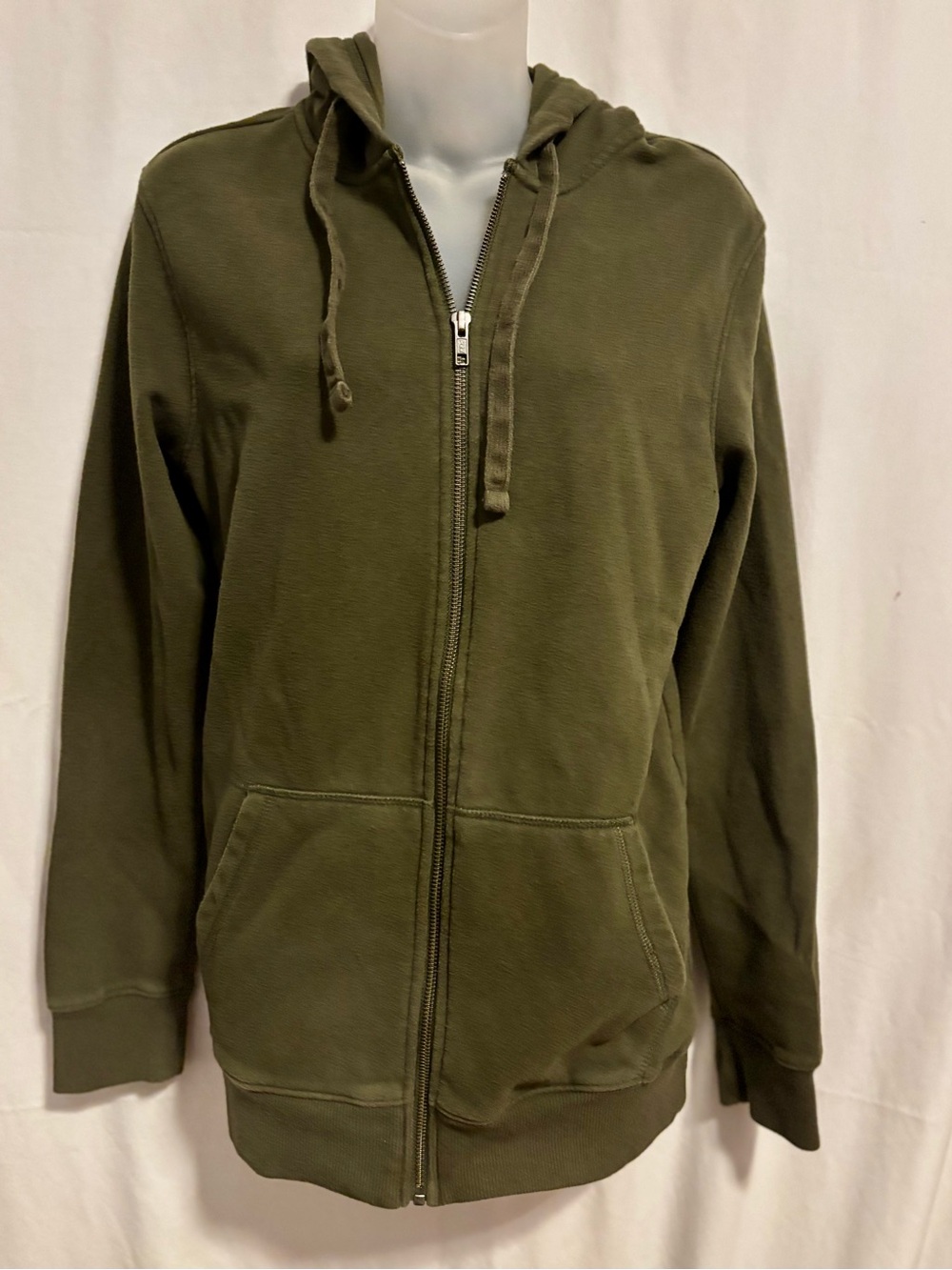 Small Goodfellow & Co Olive Green Full-Zip Hoodie